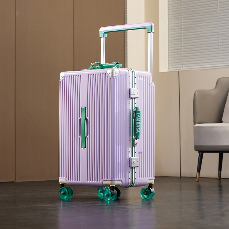 Aluminum Frame Carry On Luggage - Valigia con manico largo, telaio in