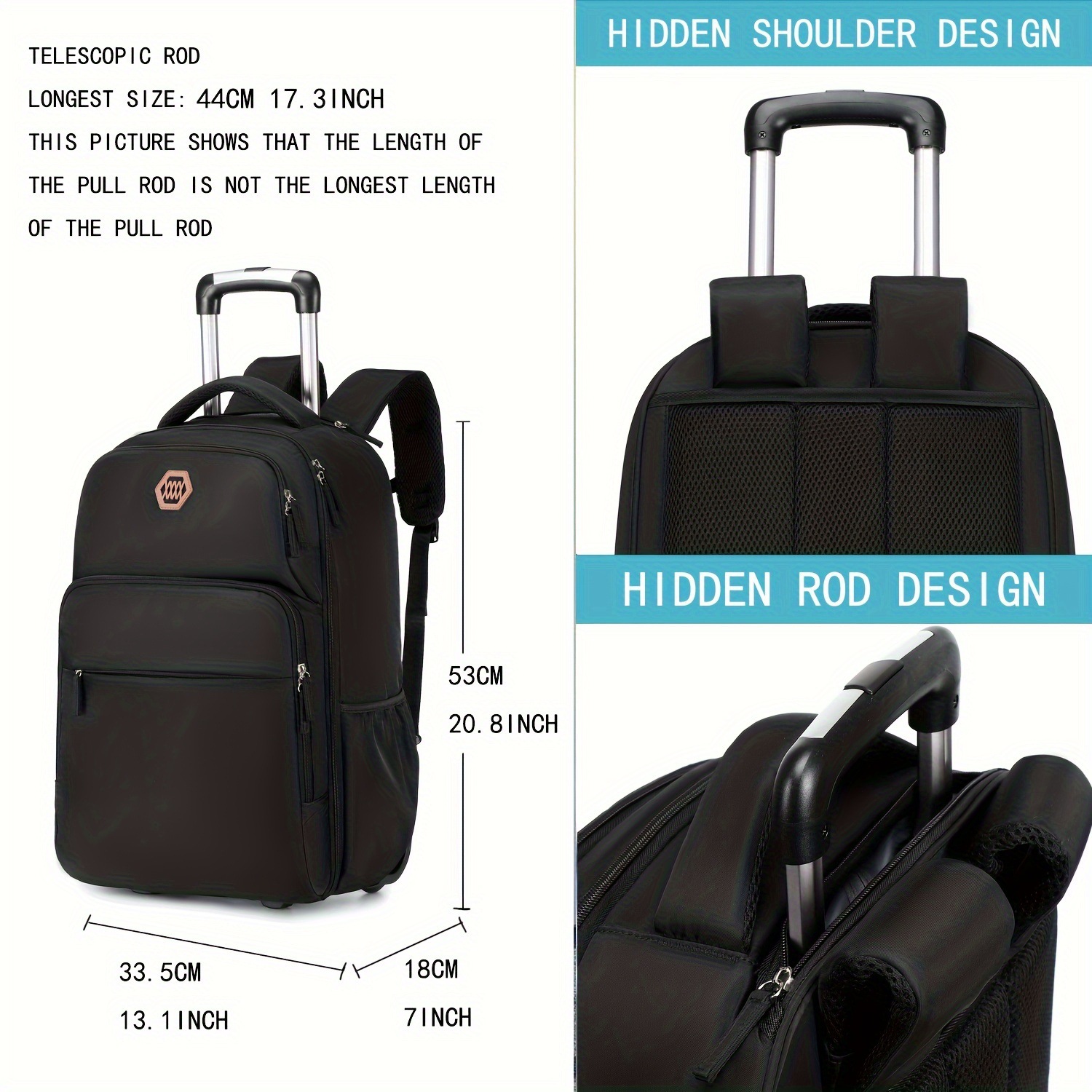 Zaino da lavoro con ruote, cap - Foldable Rolling Luggage Bag recensione e prezzo